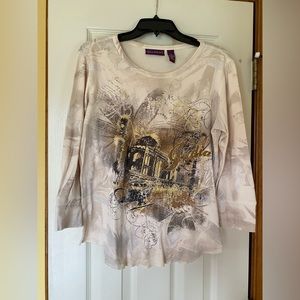 Gloria Vanderbilt women’s 3/4th length sleeve top